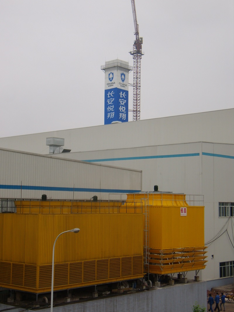 重庆长安有限公司开式逆流冷却塔案例